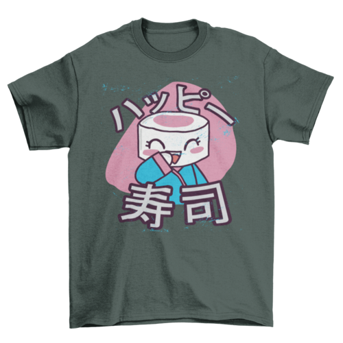 Cute Emoticon Japan Japanese Asian Sushi character Wearing Kimono Food