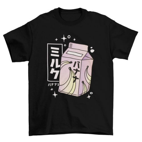 Banana milk japanese carton t-shirt