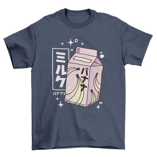 Banana milk japanese carton t-shirt