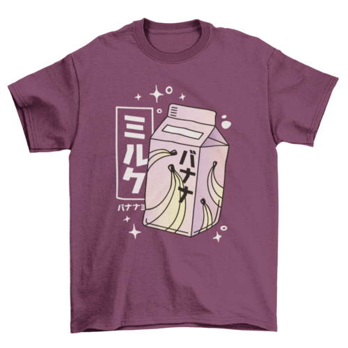 Banana milk japanese carton t-shirt