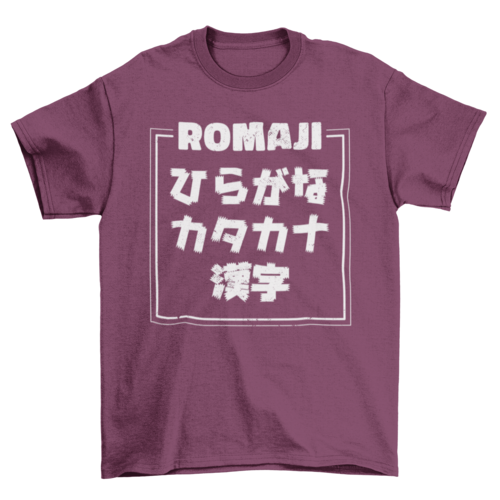 Japanese writing system t-shirt