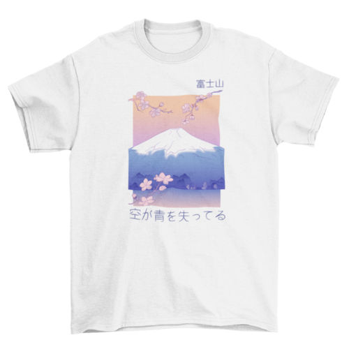 Japanese mountain landscape t-shirt