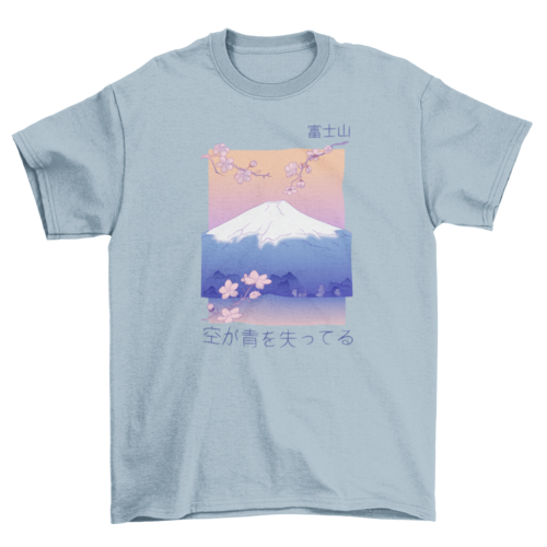Japanese mountain landscape t-shirt