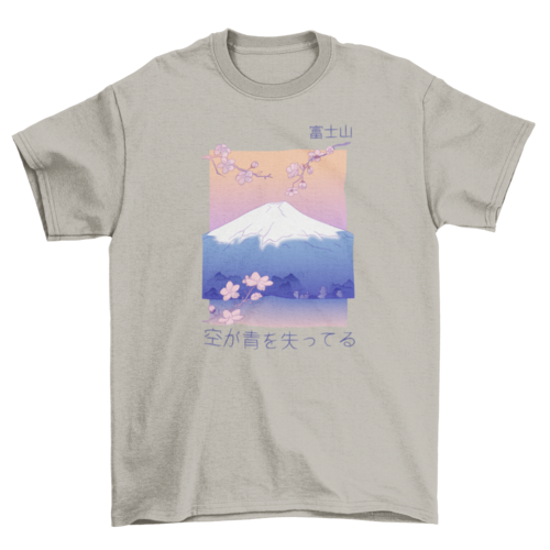 Japanese mountain landscape t-shirt