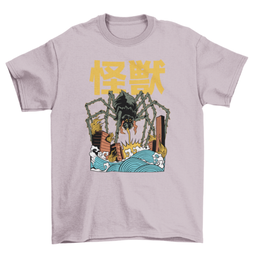 Giant spider kaiju Japanese t-shirt