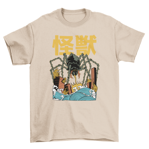 Giant spider kaiju Japanese t-shirt