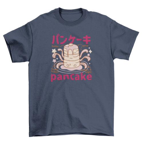Japanese fluffy pancakes monster t-shirt