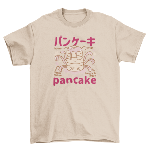 Japanese fluffy pancakes monster t-shirt