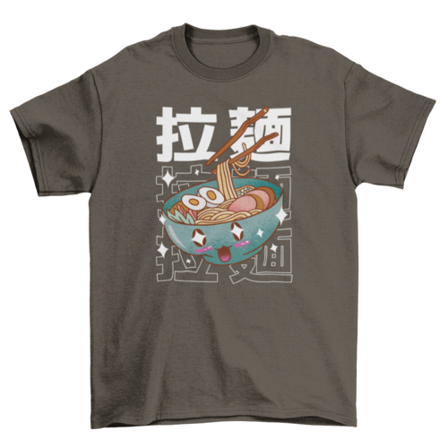 Ramen Japanese food kawaii w/ Ramen Japanese characters T-shirt