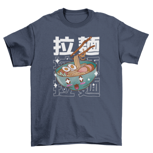 Ramen Japanese food kawaii w/ Ramen Japanese characters T-shirt