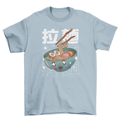 Ramen Japanese food kawaii w/ Ramen Japanese characters T-shirt