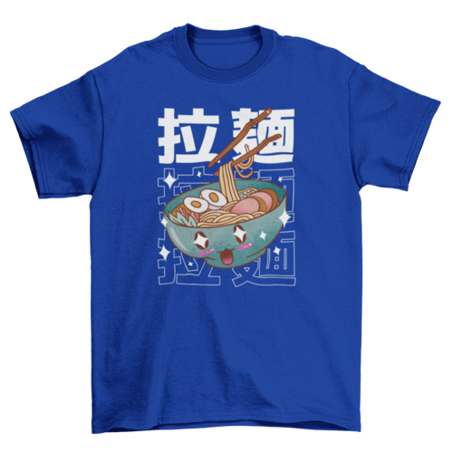 Ramen Japanese food kawaii w/ Ramen Japanese characters T-shirt
