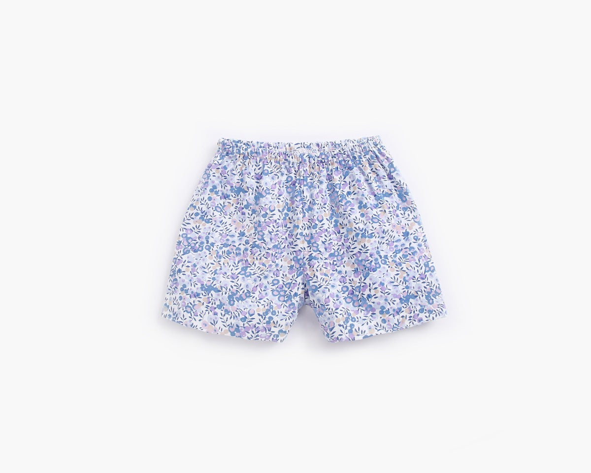 Baby Floral Print Belt Design Short-Sleeved Tops Combo Shorts Japanese