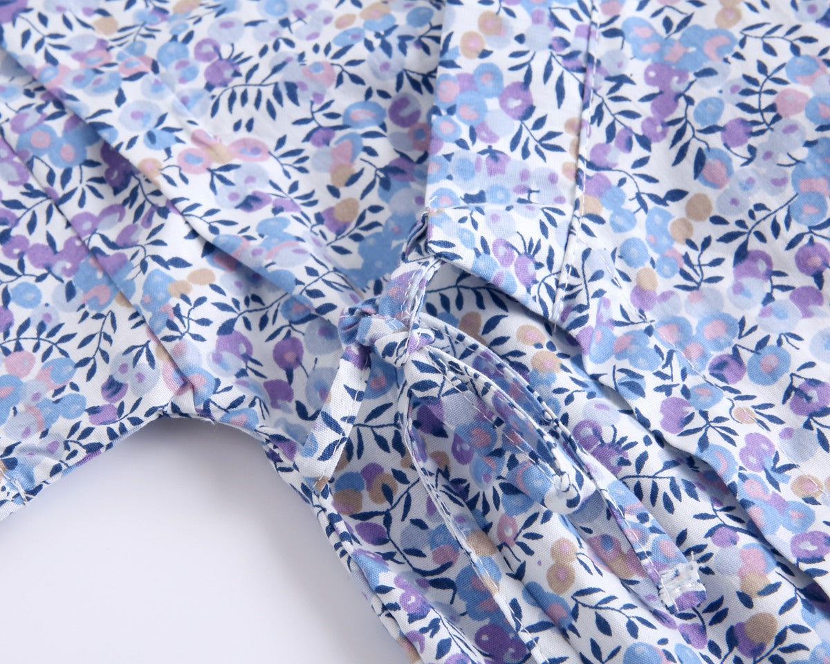 Baby Floral Print Belt Design Short-Sleeved Tops Combo Shorts Japanese