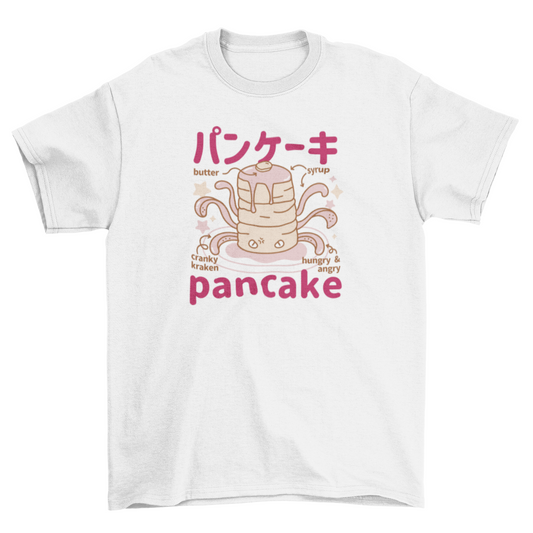 Japanese fluffy pancakes monster t-shirt