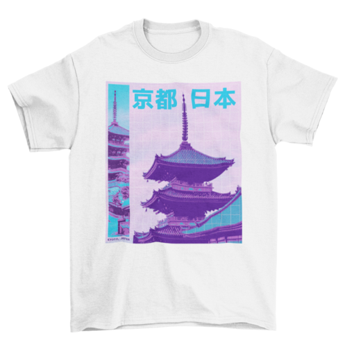 Traditional Japanese building t-shirt