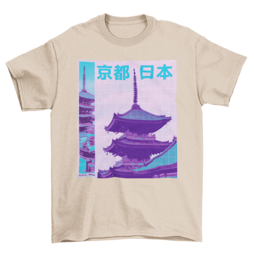 Traditional Japanese building t-shirt