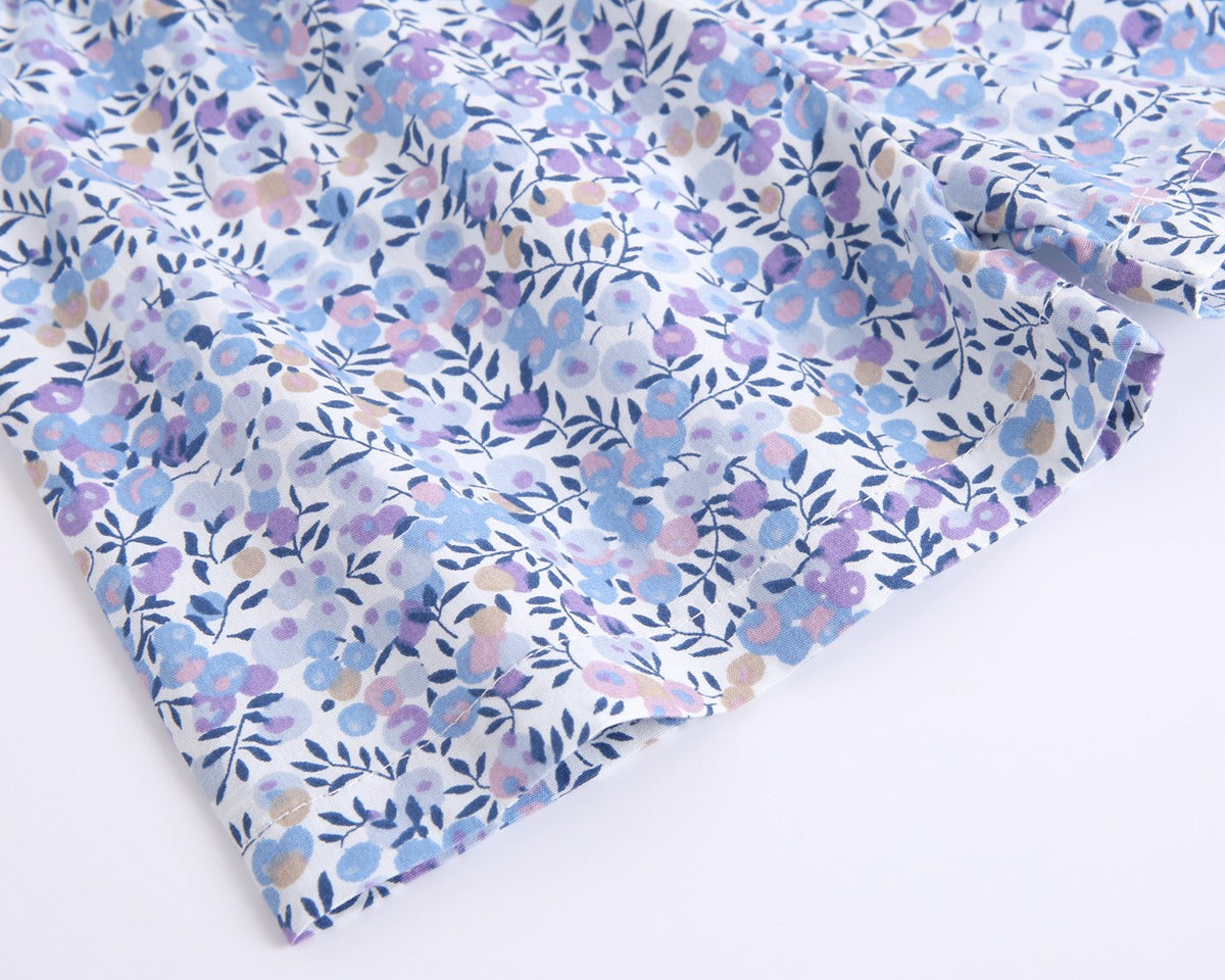 Baby Floral Print Belt Design Short-Sleeved Tops Combo Shorts Japanese